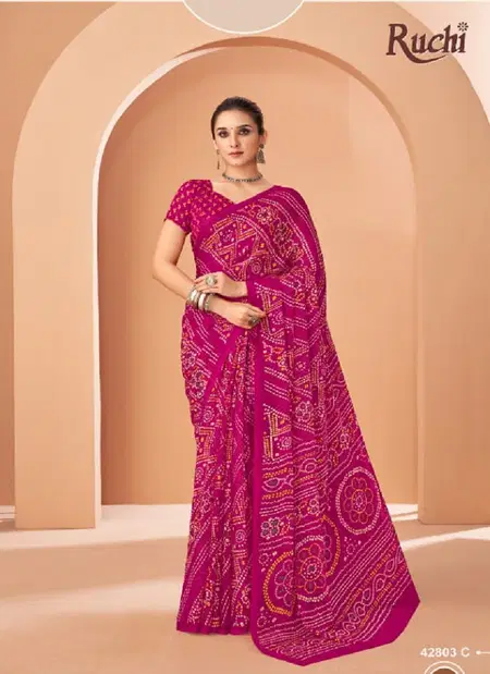 Star Chiffon 195 By Ruchi Chiffon Daily Wear Sarees Wholesale Market In Surat With Price
